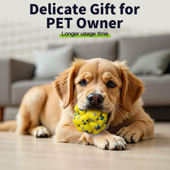 Moonorange Upgrade Dog Balls floating yellow toy ideal for poolside and water games.