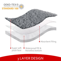 Moonsea dog bed cover features elastic-fit for snug standard bed.