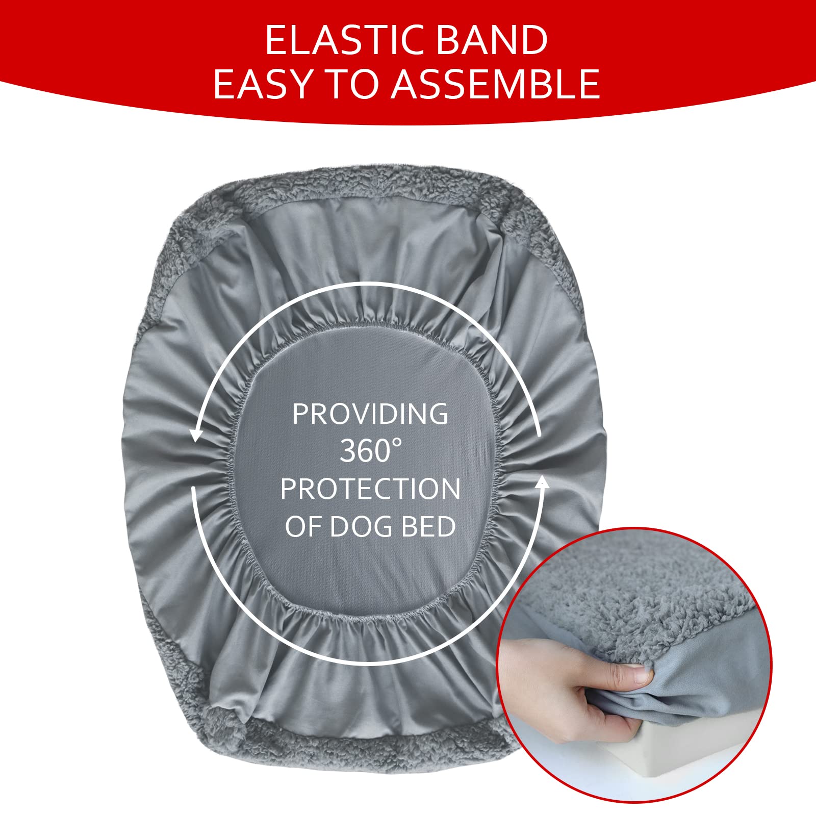 Moonsea dog bed cover is machine washable for easy cleaning.