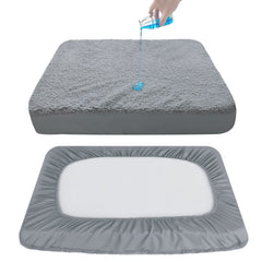 Moonsea dog bed cover waterproof backing to prevent leaks.