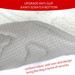 Moonsea dog bed crate mat anti-slip bottom keeps naps steady on hardwood.