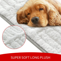 Moonsea Dog Bed Crate Mat anti-slip bottom keeps mat in place on hardwood floors