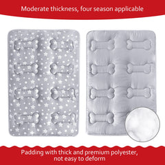 Moonsea dog crate mat anti-slip bottom prevents shifting on wood floors.