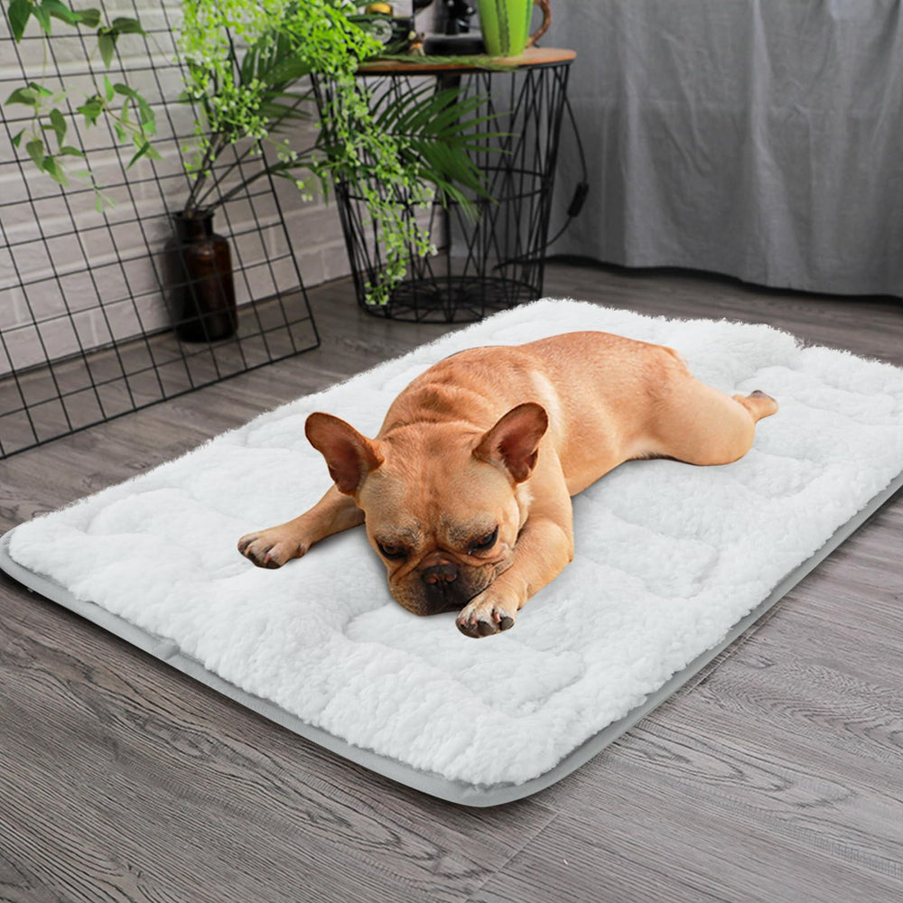 Moonsea dog crate mat compact vacuum packaging shown as packaging remains fluff-ready after opening