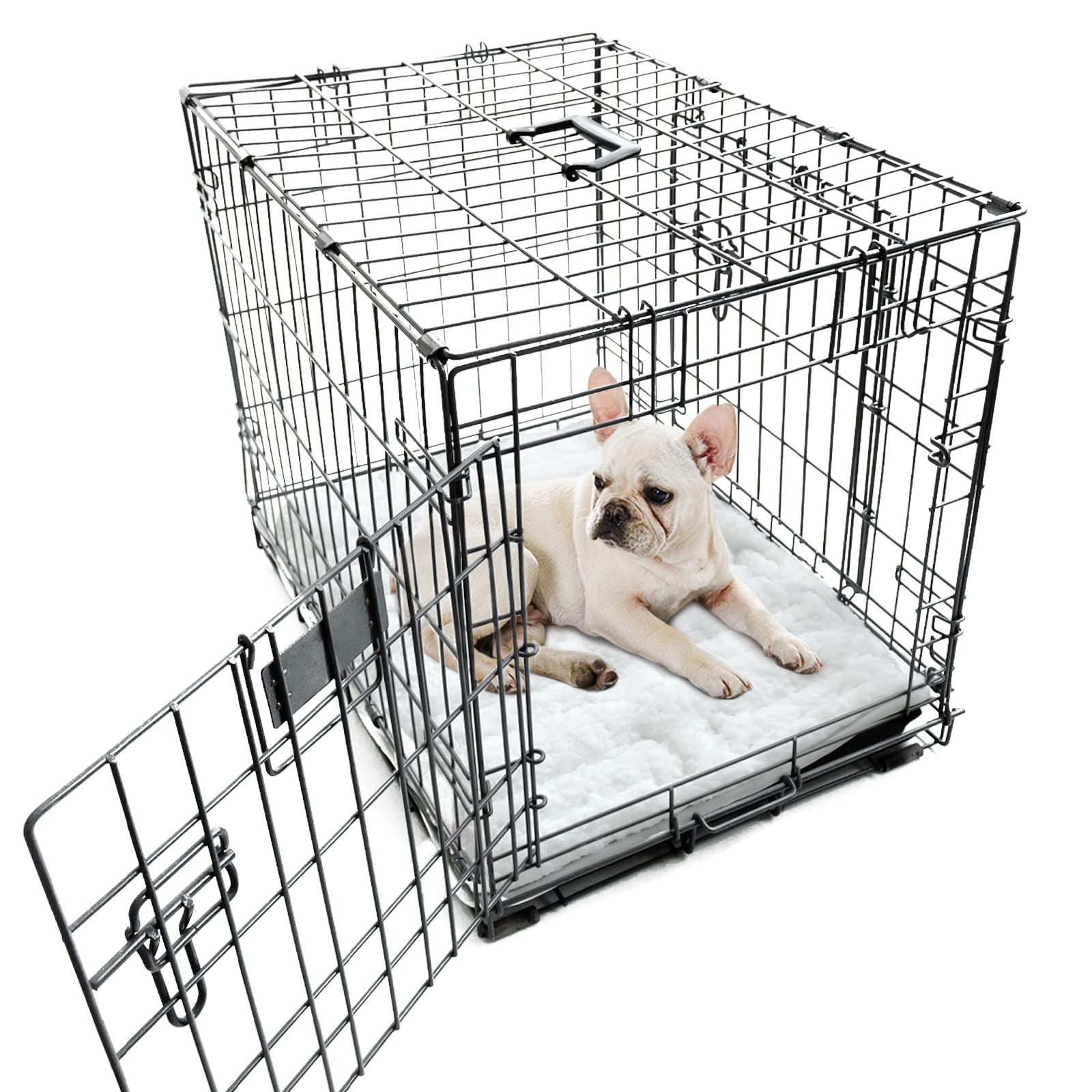 Moonsea dog crate mat size 24x18 fits small crates for a snug resting spot
