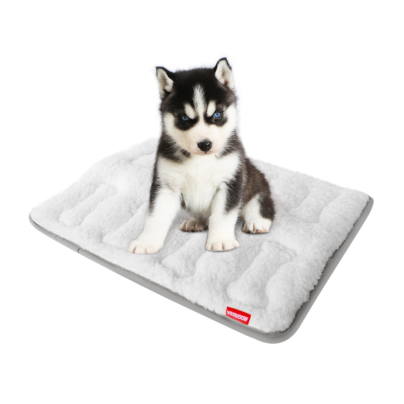 Moonsea dog crate mat soft plush top offers cozy crate naps with easy-care plush