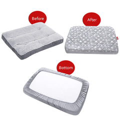 Moonsea elastic-edge-fit bed 27x36 secures snugly on standard beds.