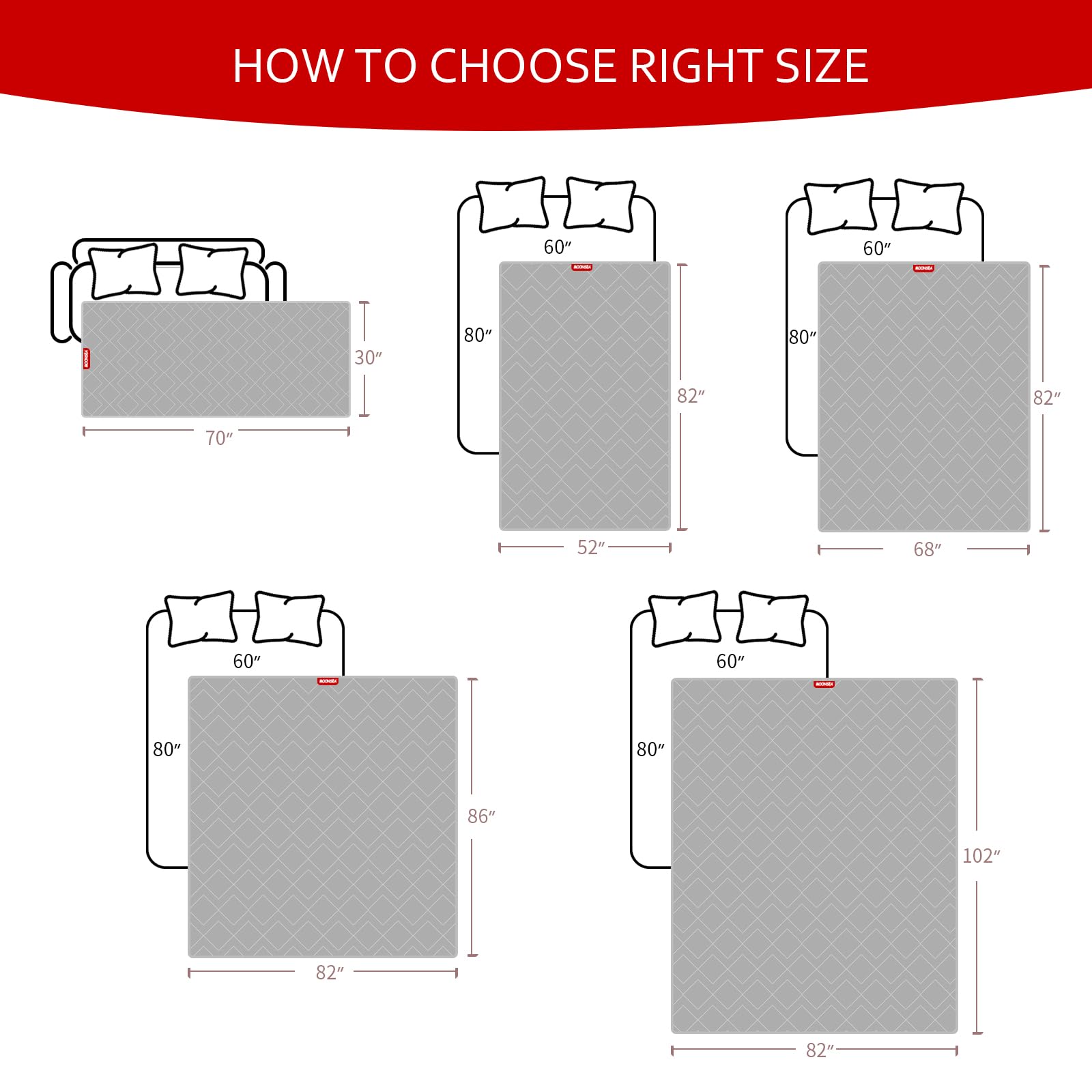 Moonsea machine-washable dog cover is easy to clean after pet adventures.