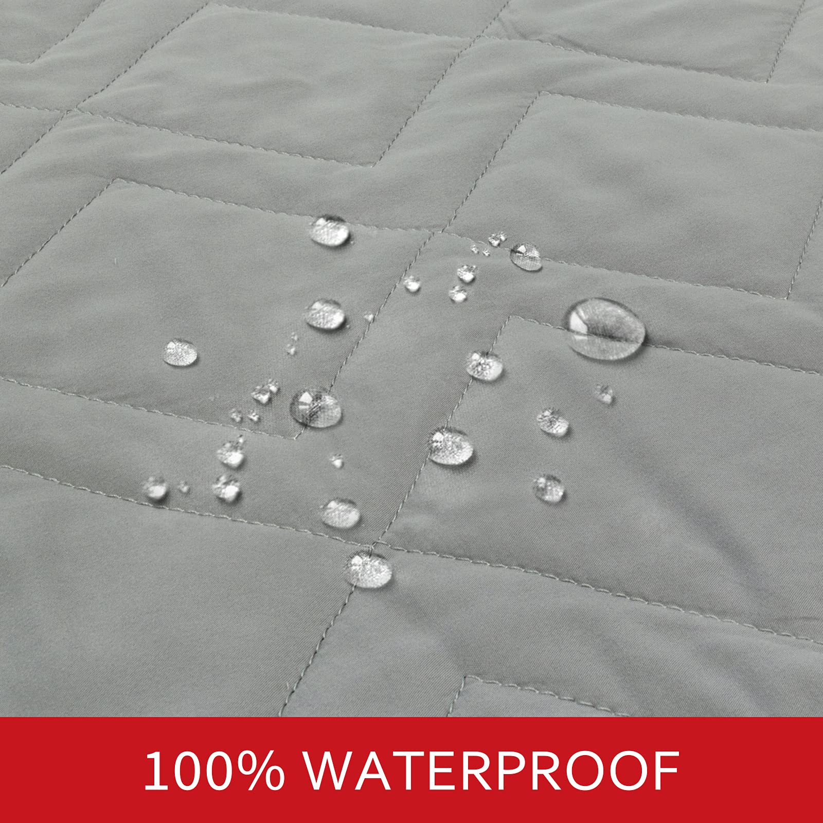 Moonsea non-slip bottom couch cover prevents shifting on furniture during lively pets.