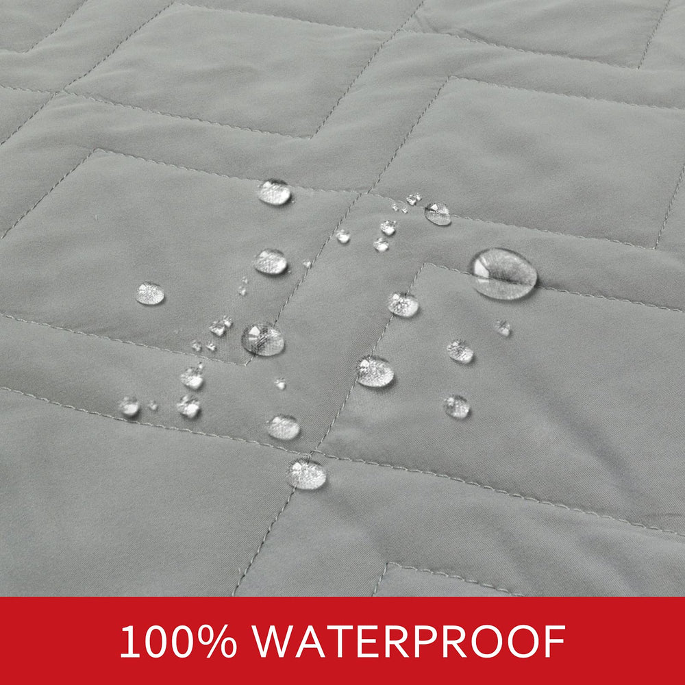 Moonsea non-slip bottom couch cover prevents shifting on furniture during lively pets.