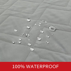 Moonsea non-slip bottom couch cover prevents shifting on furniture during lively pets.