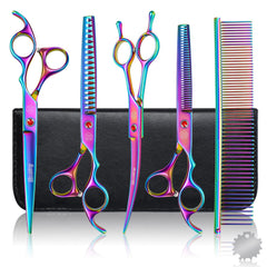 Moontay curved grooming scissors for precise head and ear trimming