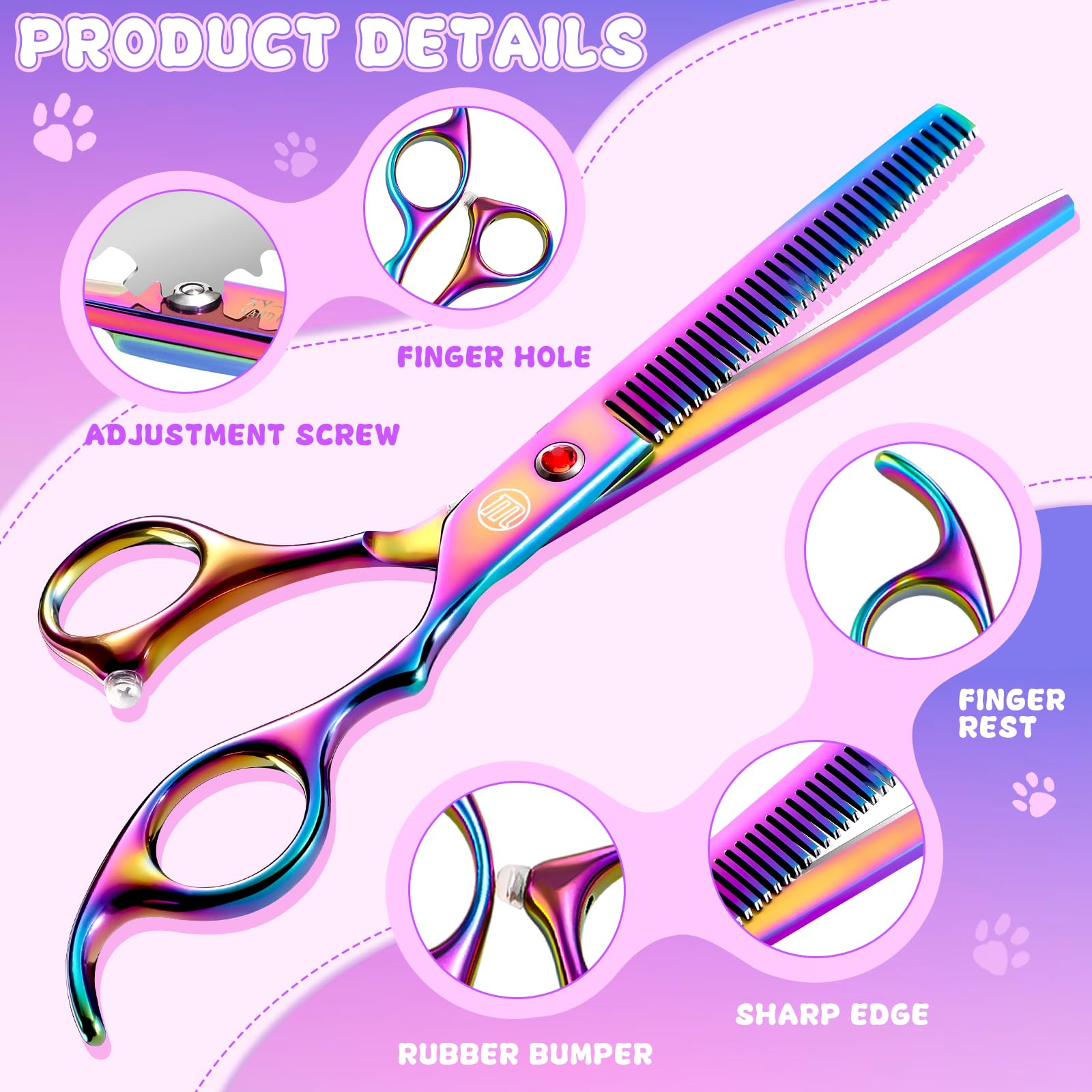 Moontay straight scissors for clean body cuts on long hair