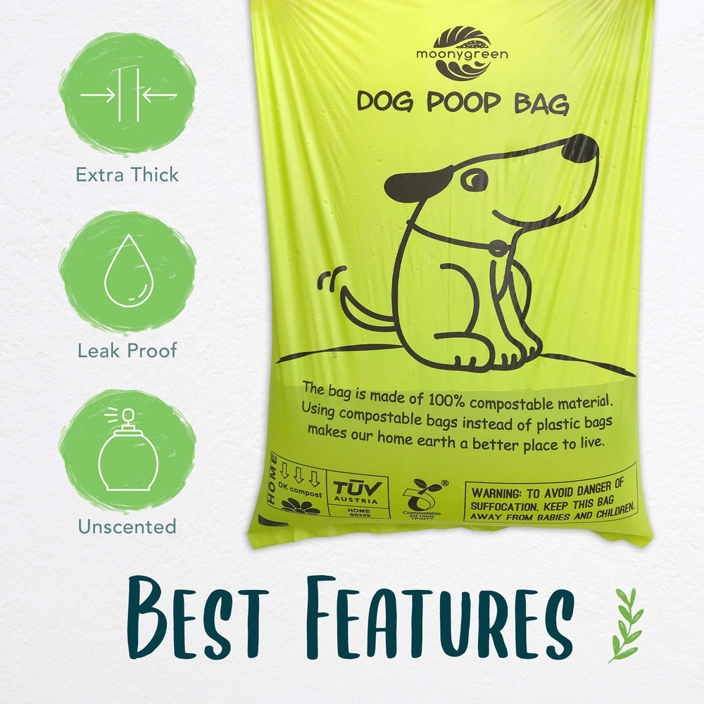 Moonygreen leak-proof bags help keep hands clean during cleanup.
