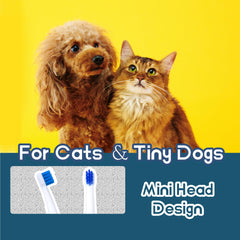 MoonyMars cat-toothbrush mini-head designed for tiny mouths and thorough deep-cleaning.