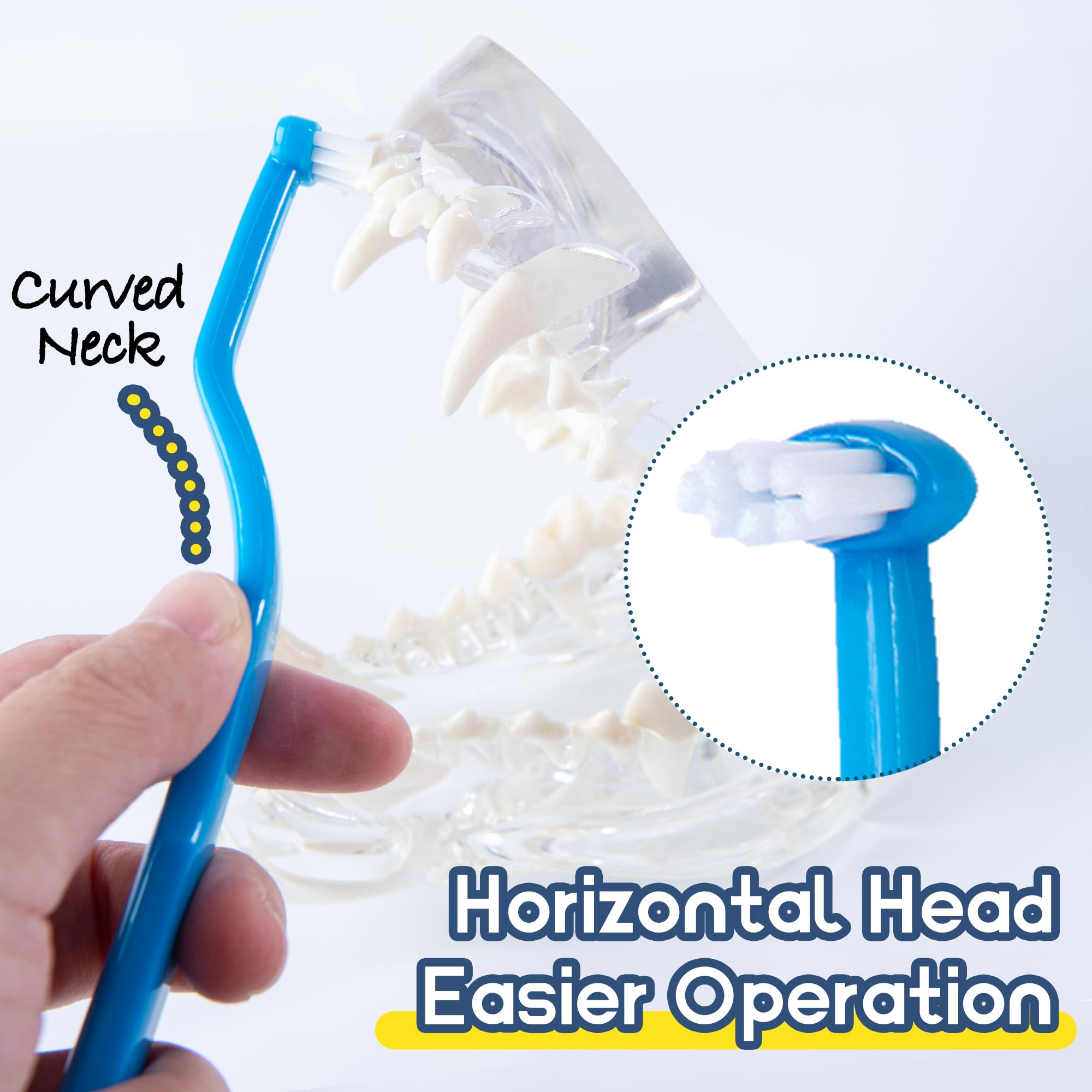 MoonyMars mini tuft head brush for detailed cleaning between teeth