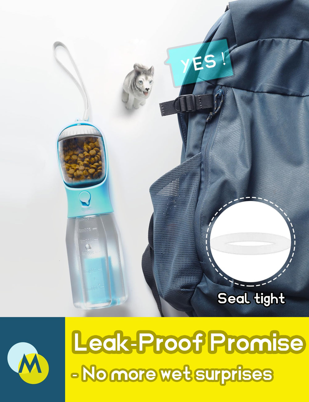 MoonyMars poop-bag-dispensing-base highlights convenient cleanup after walks.
