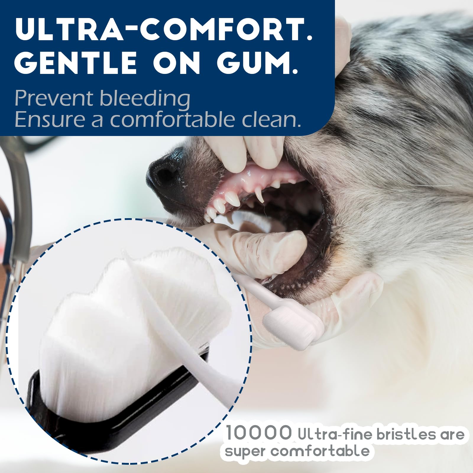 MoonyMars ultra-soft bristles close-up for gentle dental cleaning.