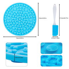 MooonGem dog lick pad soft-silicone features flexible dishwasher-safe material for easy cleaning
