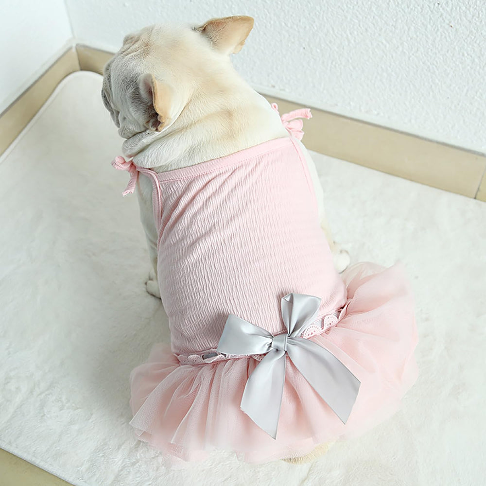 Moorfowl French Bulldog Princess Pink Tutu Dress ideal for parties, photos, and festive walks