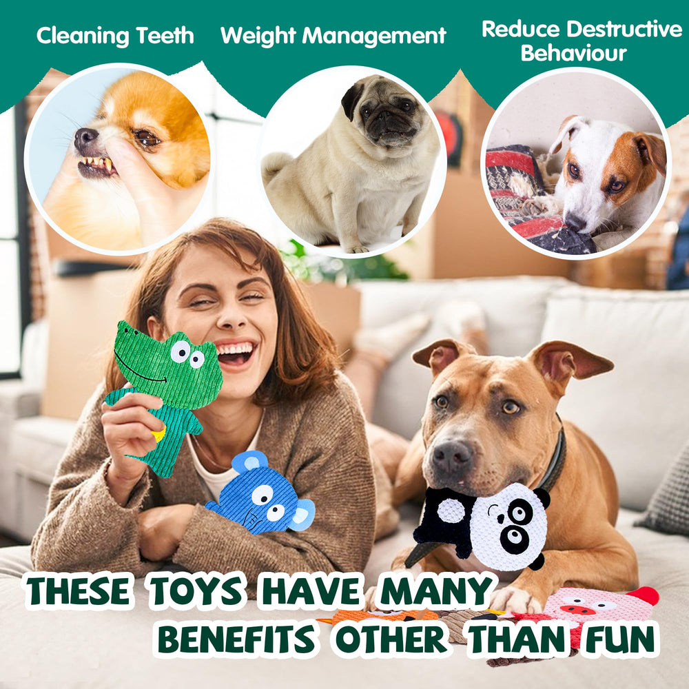 Mootop no stuffing dog toy crocodile - durable seams withstand playful chews and tugging