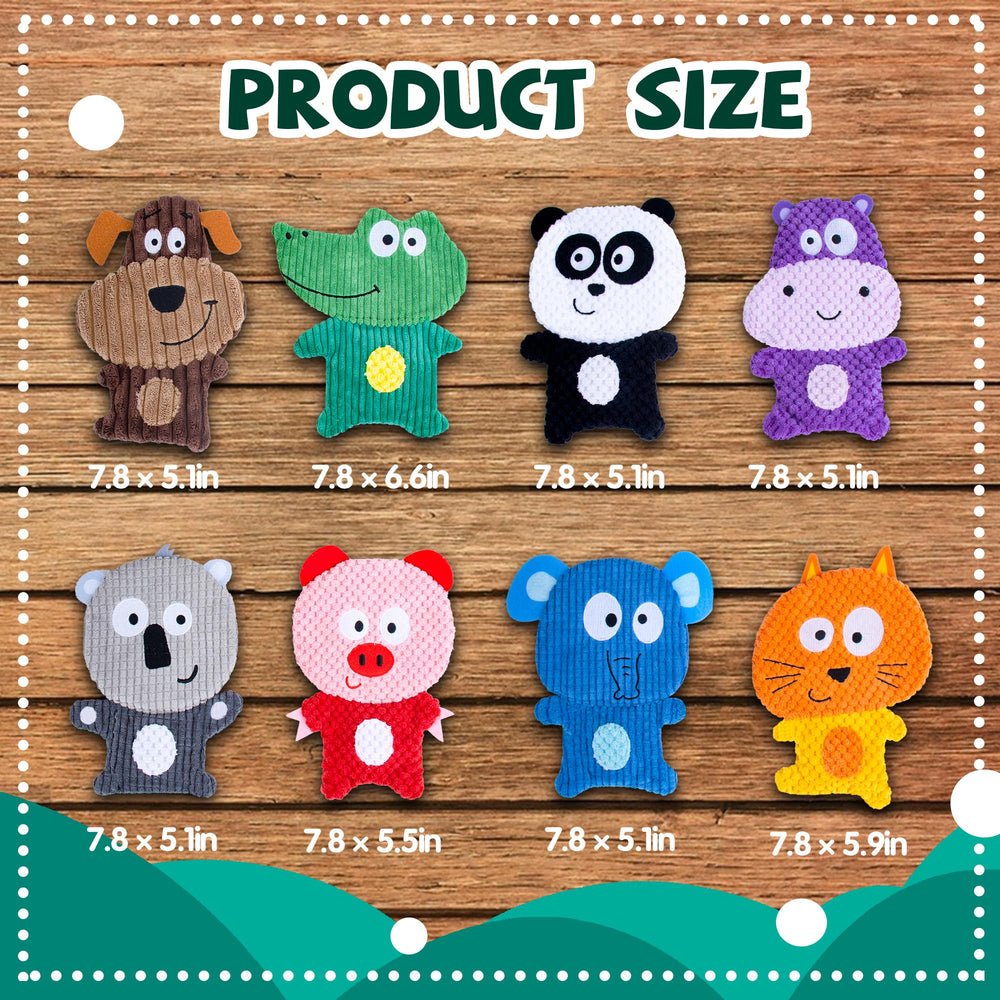 Mootop no stuffing dog toy panda - soft corduroy texture offers cozy grip for cuddly sessions