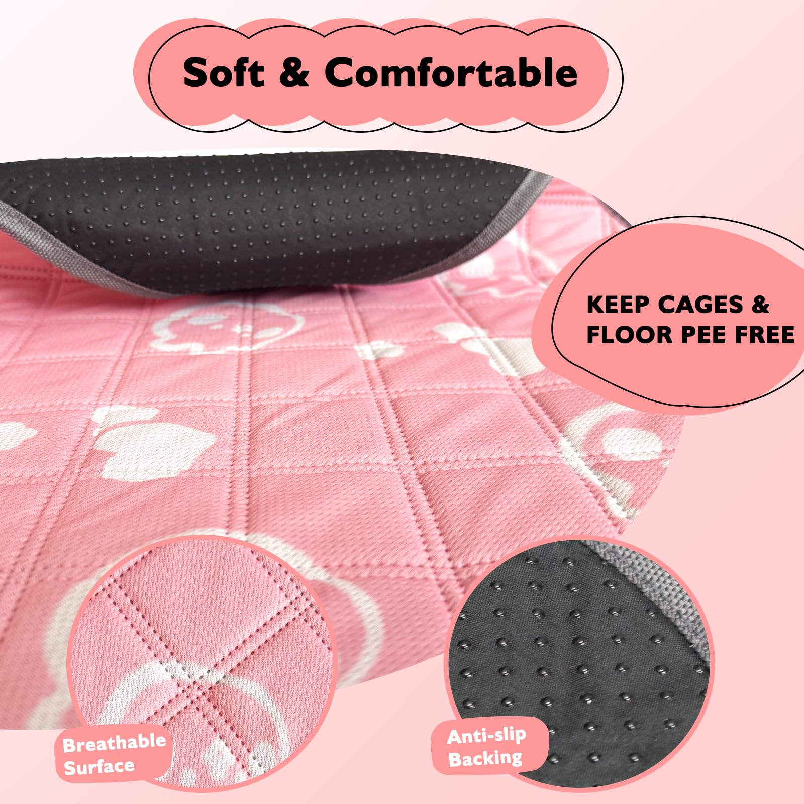 Mooydee anti-slip bottom keeps liners in place during play.