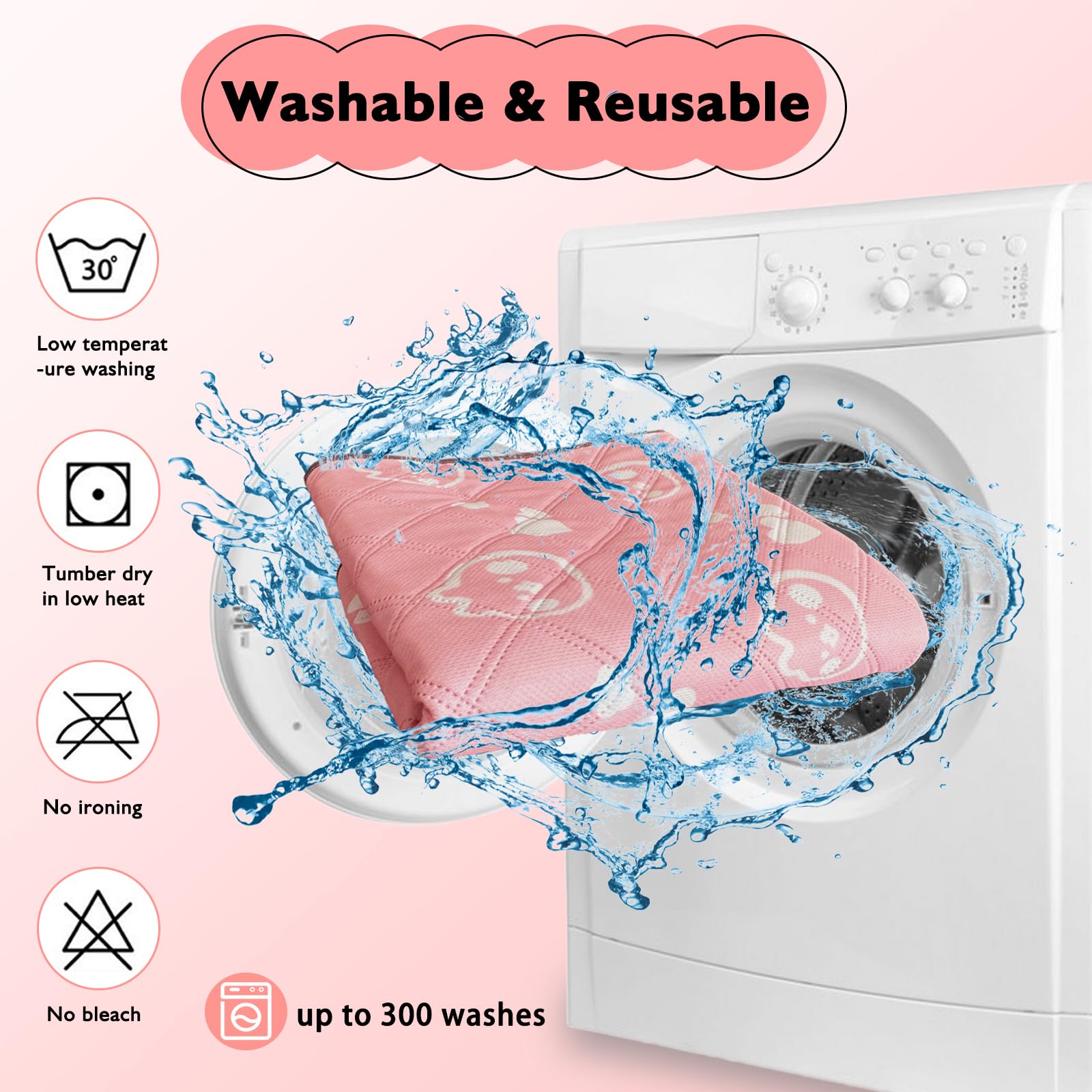 Mooydee machine-washable pads save time and reduce waste.
