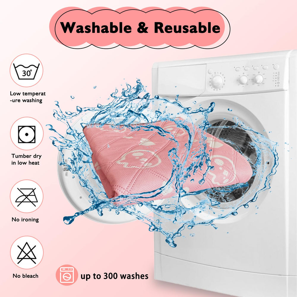 Mooydee machine-washable pads save time and reduce waste.