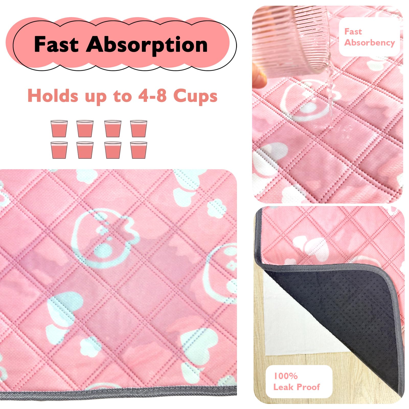 Mooydee pads used in cage demonstrate fast drying and easy care.
