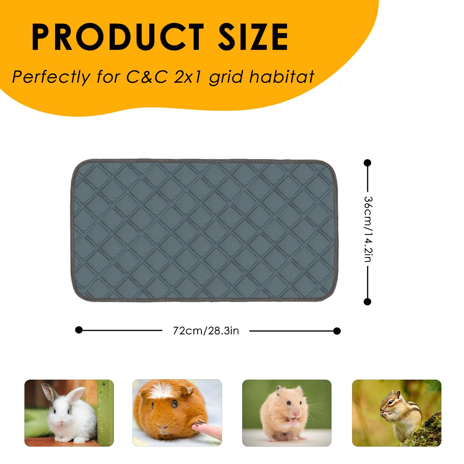 Mooydee guinea pig pads showing waterproof layer to prevent leaks and keep bedding dry