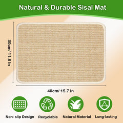 Mooydee rabbit scratching pad anti-slip back with double-sided tape ensures secure play.