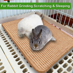 Mooydee rabbit scratching pad closeup fibers emphasizes durable twisted sisal texture