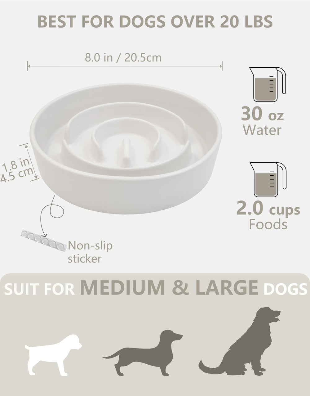 MOPANG dog enjoying mealtime with puzzle bowl and slower eating.