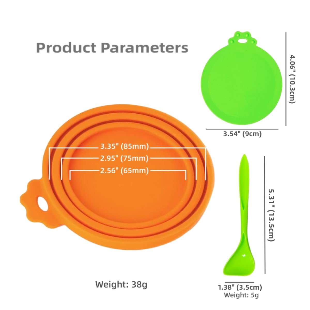 MoPawKT universal sizes diagram shows 65mm-75mm-85mm fit for many cans.