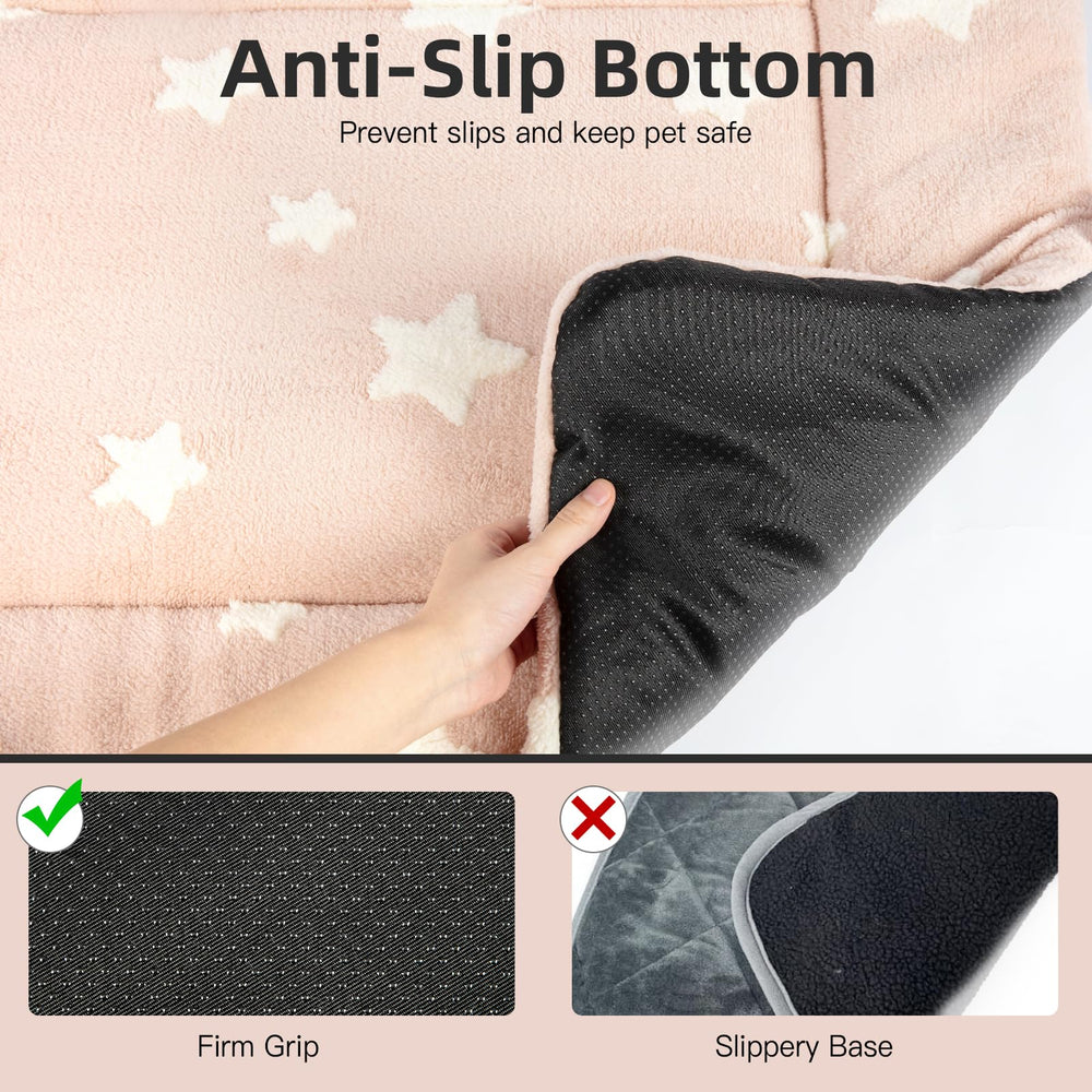 Cama plana Mora Pets suave, color rosa.