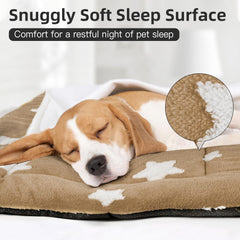 Mora Pets crate pad anti-slip bottom keeps small dogs and cats from sliding during naps.