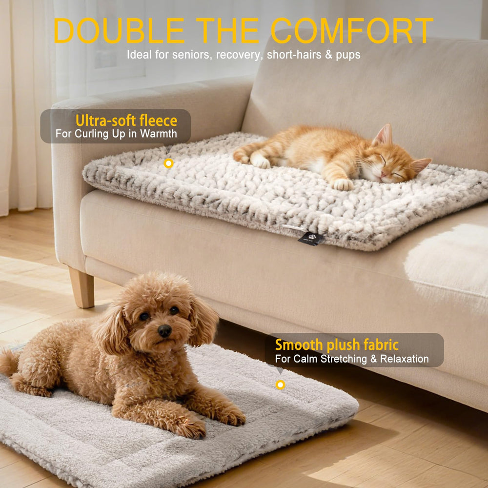 Mora Pets self-heating cat pad with reversible surfaces for two sleeping options