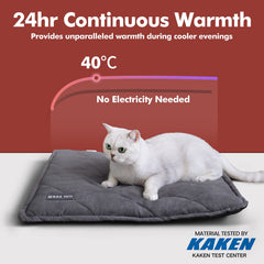 Mora Pets self-warming bed removable cover close-up highlights machine-washable suede