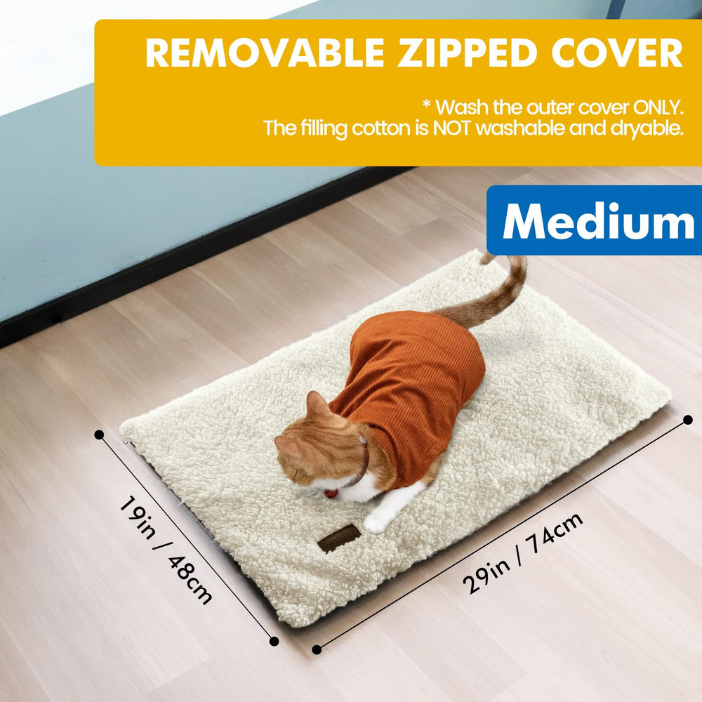 Mora Pets self-warming bed removable-cover feature enables easy washing.