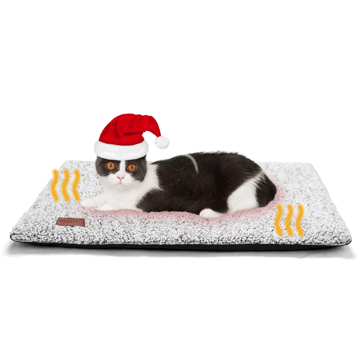 Mora Pets self-warming cat bed with removable cover for easy cleaning.