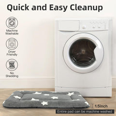 Mora Pets washable dog bed being machine washed for easy care