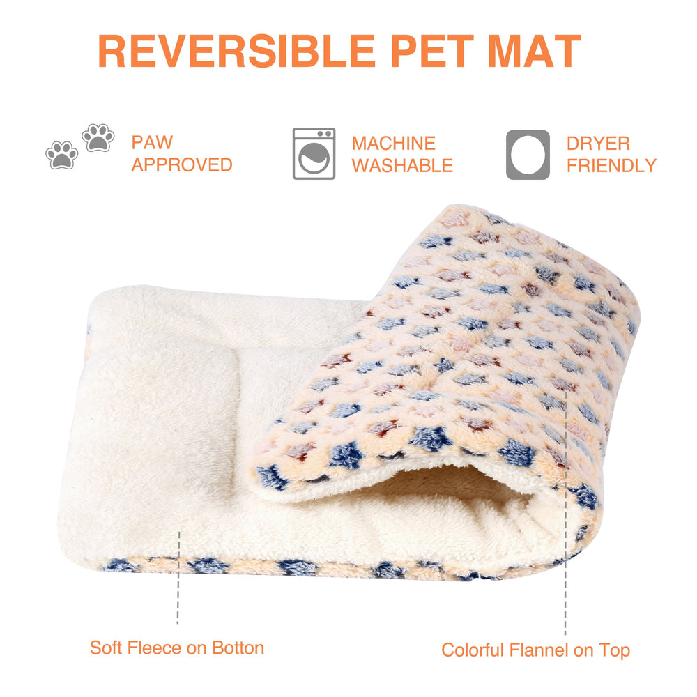 Mora Pets reversible fleece side showcases colors to match home décor.