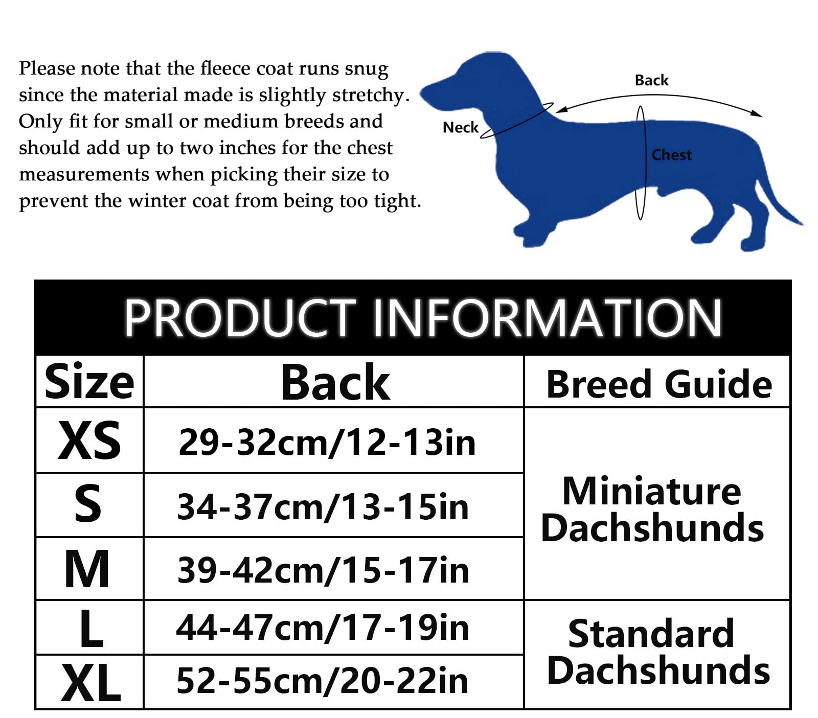 Morezi dachshund coat navy adjustable straps ensure a secure, customizable fit.