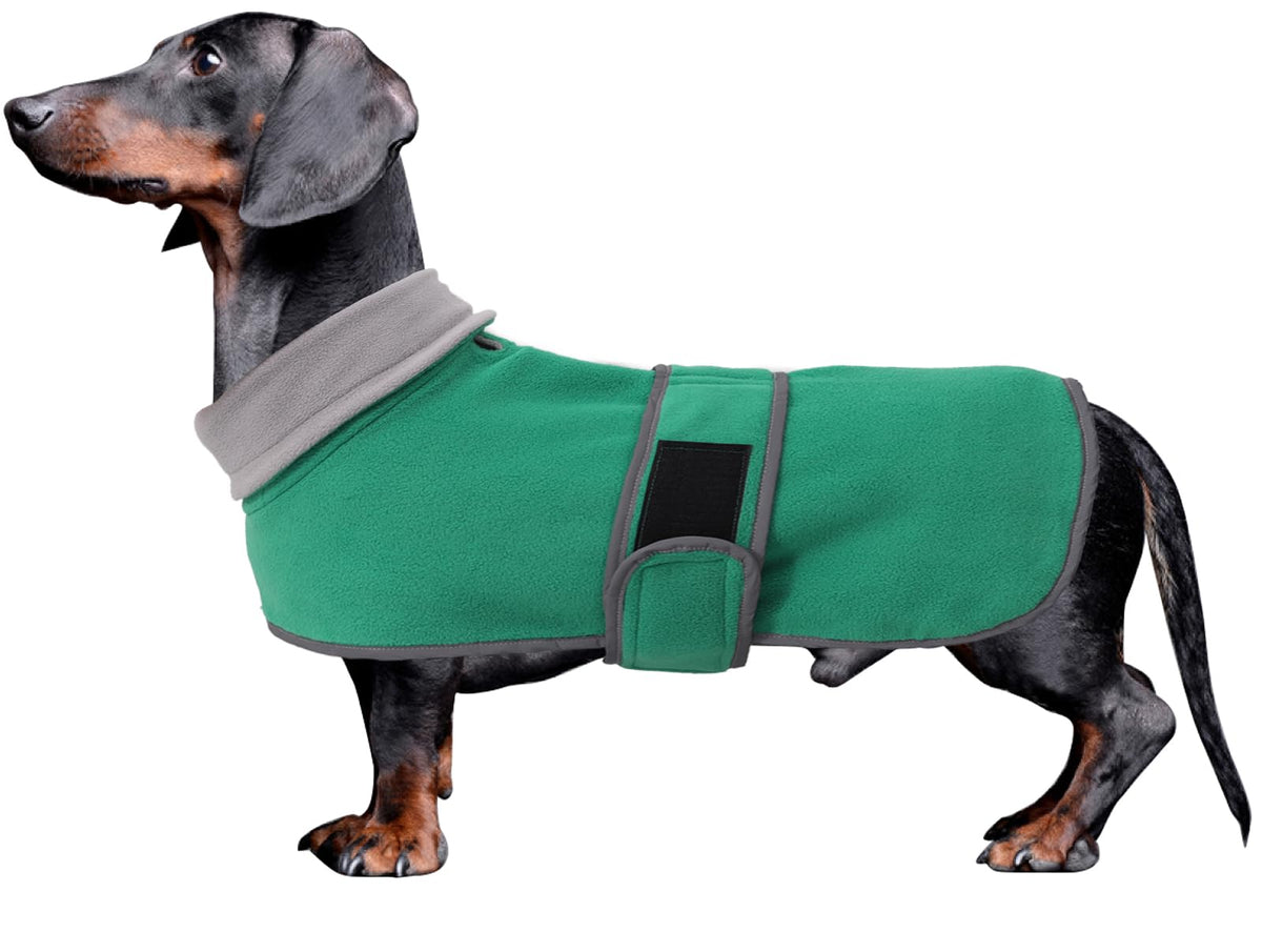 Morezi dachshund coat XS front view with windproof warmth for chilly walks.