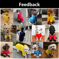 Morezi dog raincoat water-resistant hood keeps your pup dry in light rain.