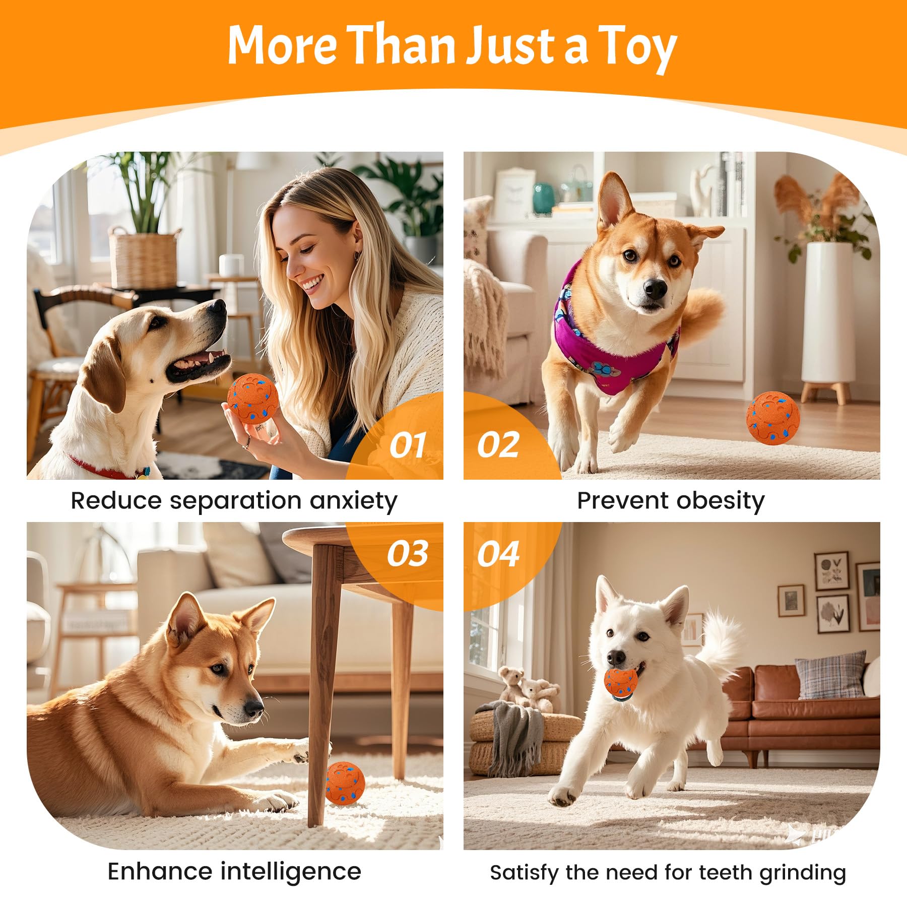 morhandisn dog-ball-durable-etpu highlights safe, long-lasting chewing for strong chewers