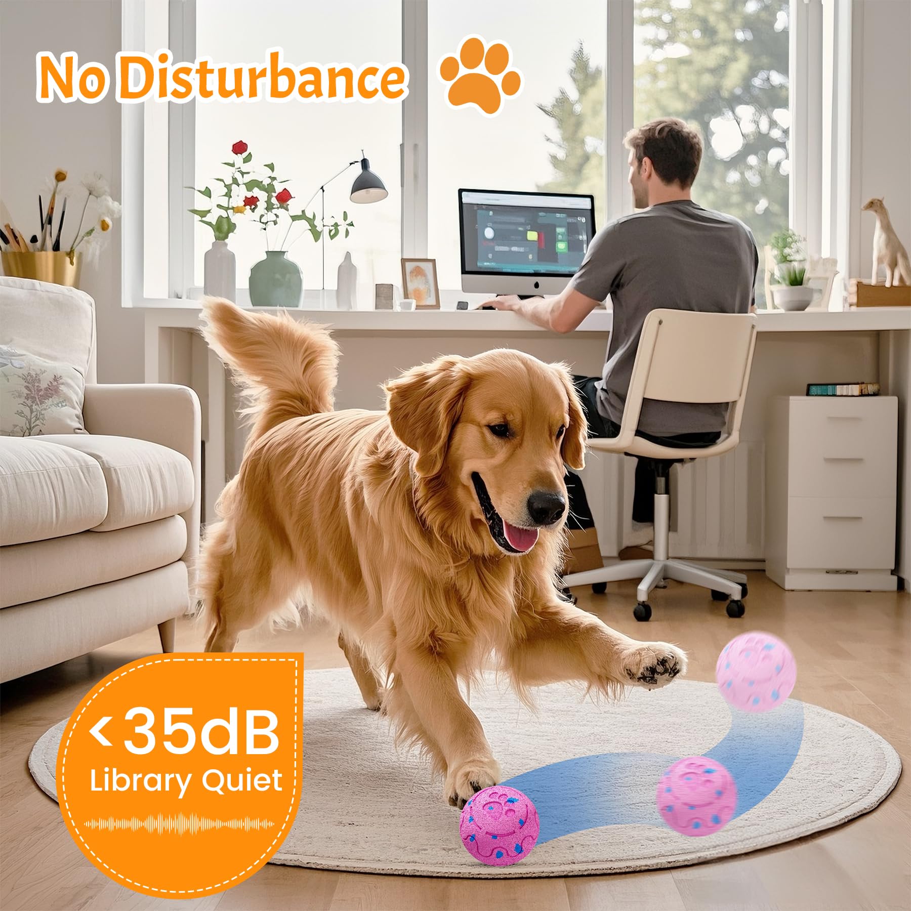Morhandisn dog ball holiday gift helps curb boredom during busy celebrations.