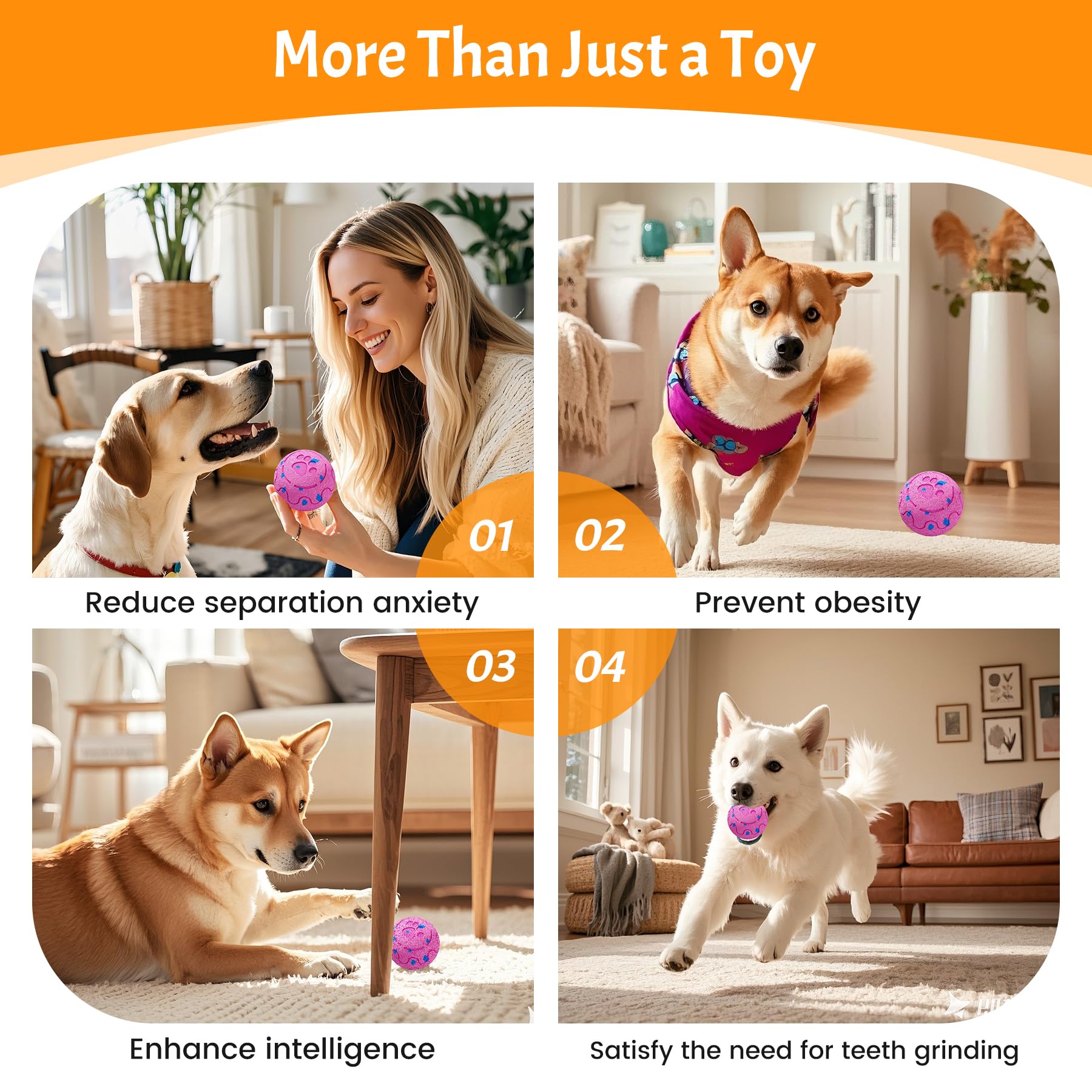 Morhandisn dog ball indoor-outdoor play suits daily routines.