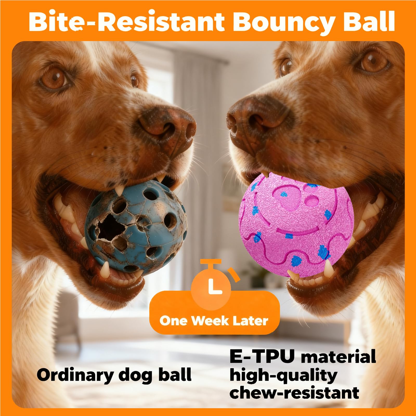 Morhandisn dog ball IP54 waterproof design stands up to rain and slobber.